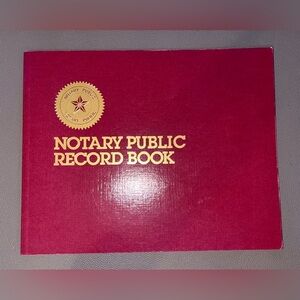 Dome Notary Public Record Book 880 Burgundy Cover 8 1/4" x 10 1/2"  500+ Entries